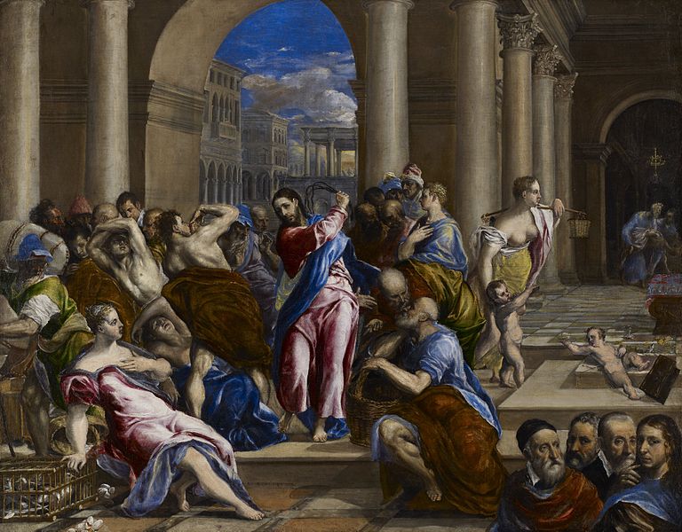 768px El Greco Christ Driving The Money Changers From The Temple